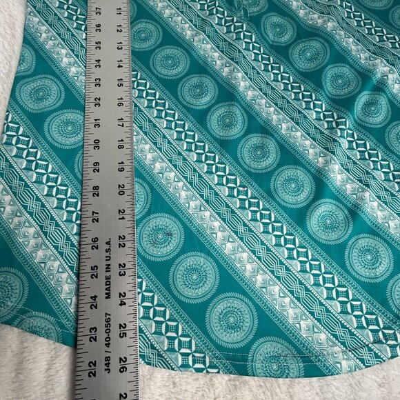 SanSoleil Womens Long Sleeve UPF 50 Sun Shirt Large Geometric Print Lightweight - Picture 7 of 7